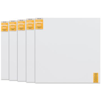 Open in modal - Blick Premier Stretched Cotton Canvas - Gallery Profile, Back-Stapled, 48" x 48", Pkg of 5 front