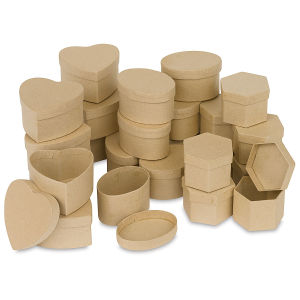 Creativity Street Papier Mâché Class Packs - Components of Class Pack of 24 boxes shown stacked