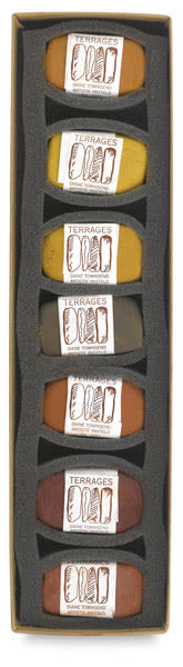 Townsend Terrages Pastel Set of 7 Earth Tones shown in open Tray