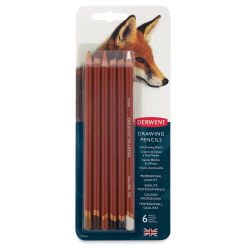 Derwent Drawing Pencils - Front view of Set of 6 package