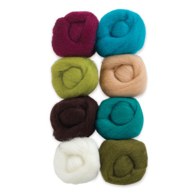 Wistyria Editions 100% Wool Roving - Chic, Pkg of 8