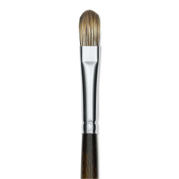 Silver Brush Monza Synthetic Mongoose Artist Brush - Long Handle, Filbert, Size 8 (close up)