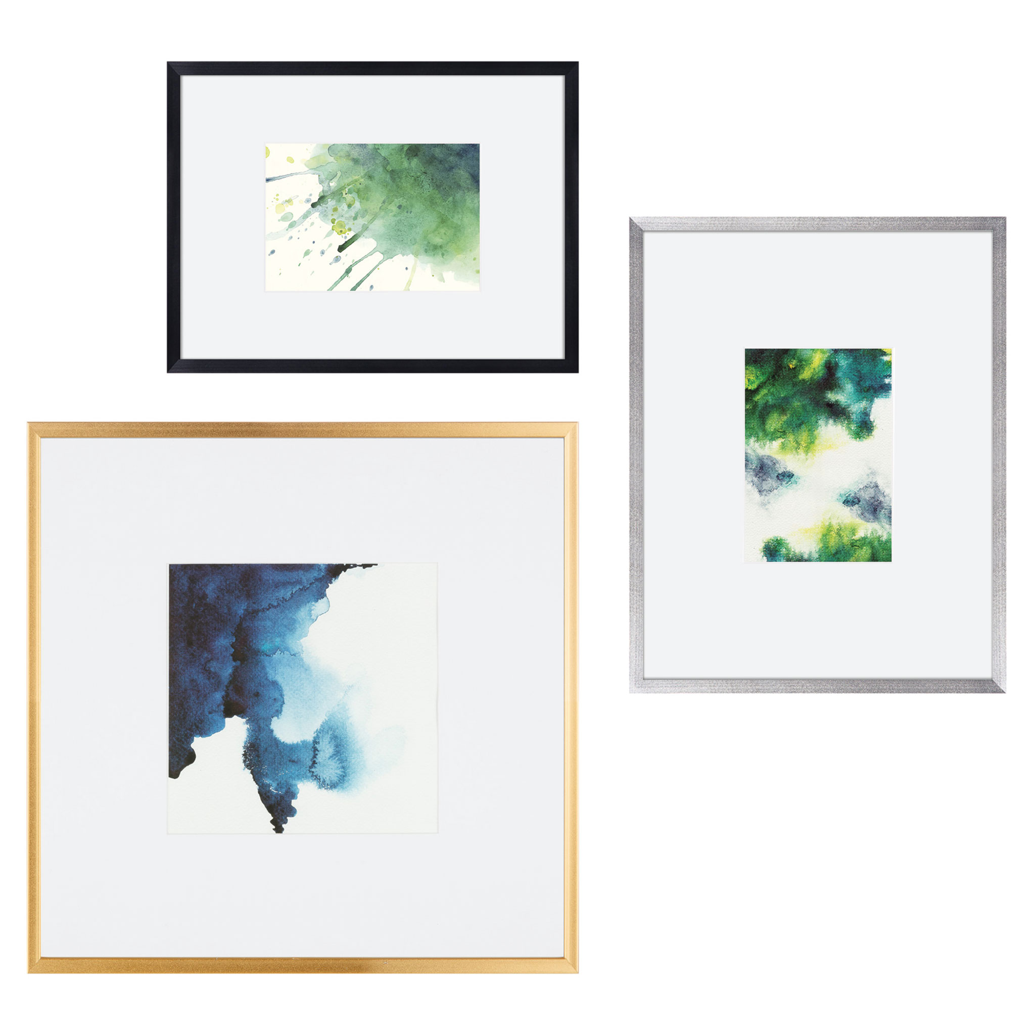 【しな】galeria マットフレーム Blick Chelsea Metal Gallery Frames with White Mat | BLICK Art
