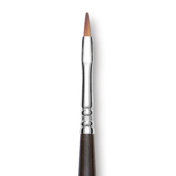 Open in modal - Escoda Prado Tame Synthetic Brush - Bright, Long Handle, Size 2 (Close-up of brush)
