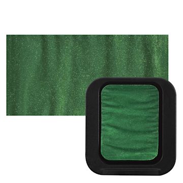 Open in modal - Finetec Premium Watercolor Pan - Neon Green pan and swatch