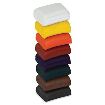 Open in modal - Richeson Semi-Moist Tempera Cake - Small Square 8-Color Refill Pack
