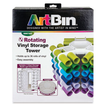 ArtBin Rotating Vinyl Storage Rack (front of package)