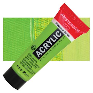 Open in modal - Amsterdam Standard Series Acrylic - Yellowish Green, 20 ml Tube and swatch