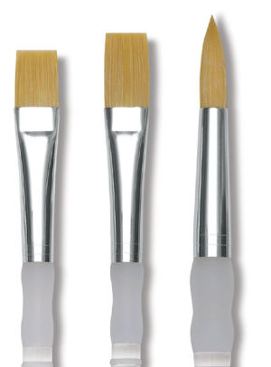 Royal & Langnickel Soft Grip Golden Taklon Brushes