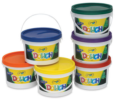 Crayola Dough, - Set of 6 buckets stacked