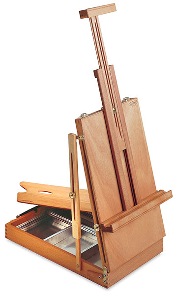Mabef : M18 Studio Easel Oiled Beechwood 80 To 120in Height Also Reclines  Horizontal Max Canvas: 94in