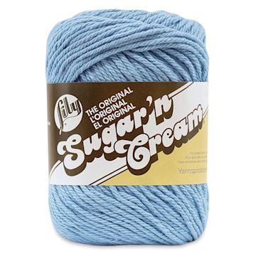 Open in modal - Lily Sugar N' Cream Yarn - 2.5 oz, 4-Ply, Light Blue