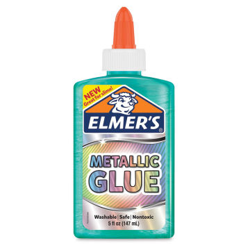 Elmer's Metallic Glue - Front of 5 oz. Teal Bottle