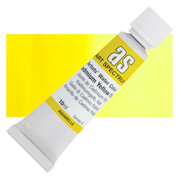 Open in modal - Art Spectrum Artists’ Watercolor Tube - Cadmium Yellow Pale, 10 ml tube and swatch