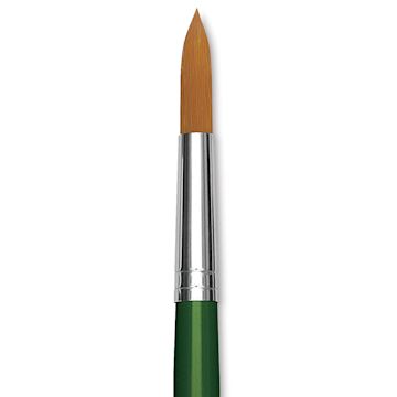 Open in modal - Blick Economy Golden Taklon Brush - Round, Long Handle, Size 14