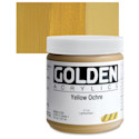 Golden Heavy Body Artist Acrylics - Yellow Ochre, 8 oz Jar