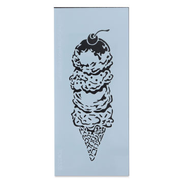 The Crafter's Workshop Slimline Stencil - Ice Cream Cone, 9" x 4" (Out of package)