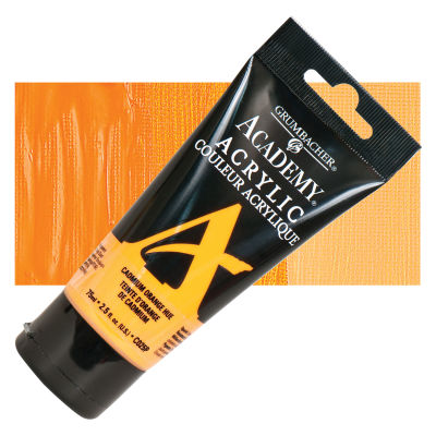 Grumbacher Academy Acrylics - Cadmium Orange Hue, 75 ml tube