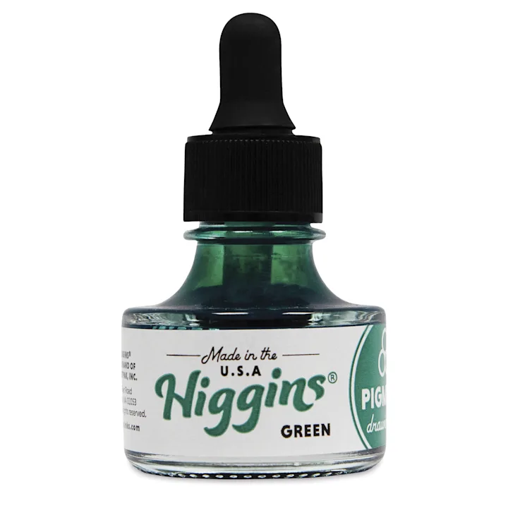Higgins Drawing Ink - 1 oz, Green | BLICK Art Materials