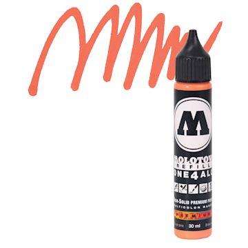 Open in modal - Molotow One4All Acrylic Marker Refill - 30 ml, Dare Orange and swatch