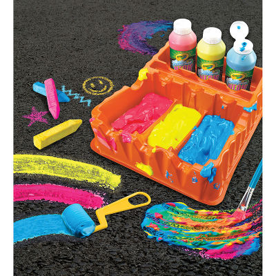 Crayola Sidewalk Paint - Components of package shown in use