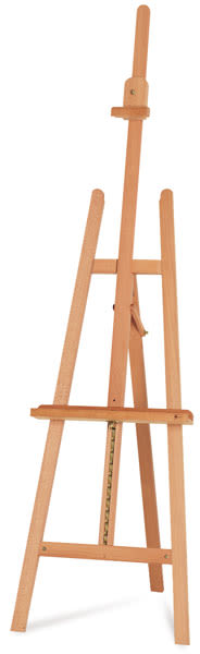 Mabef Lyre Studio Easel M-13D - Easel standing at slight angle with mast extended