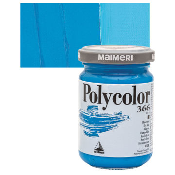 Maimeri Polycolor Vinyl Paints - Sky Blue, 140 ml jar