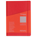 Fabriano Ecoqua Plus Fabric-Bound Notebook - Red, 8-1/4