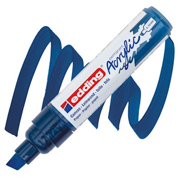 Open in modal - Edding Acrylic Paint Marker - Elegant Midnight 933, Broad marker and swatch