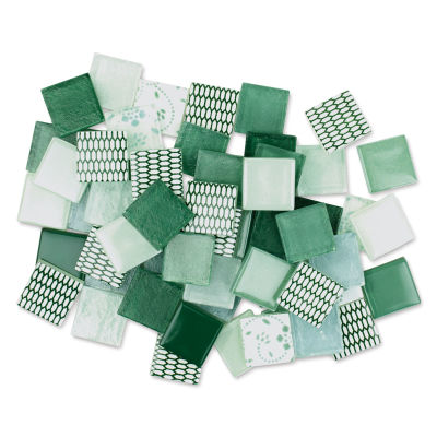 Mosaic Mercantile Patchwork Tiles - Grass/Mint Green, 1 lb