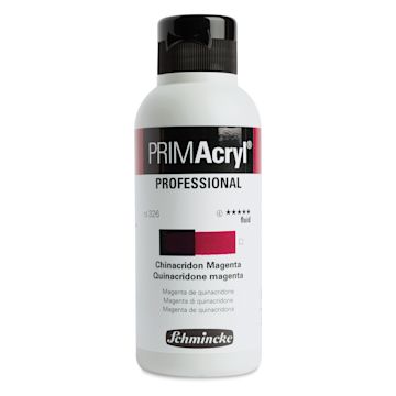 Open in modal - Schmincke Primacryl Professional Fluid Acrylic - Quinacridone Magenta, 250 ml bottle