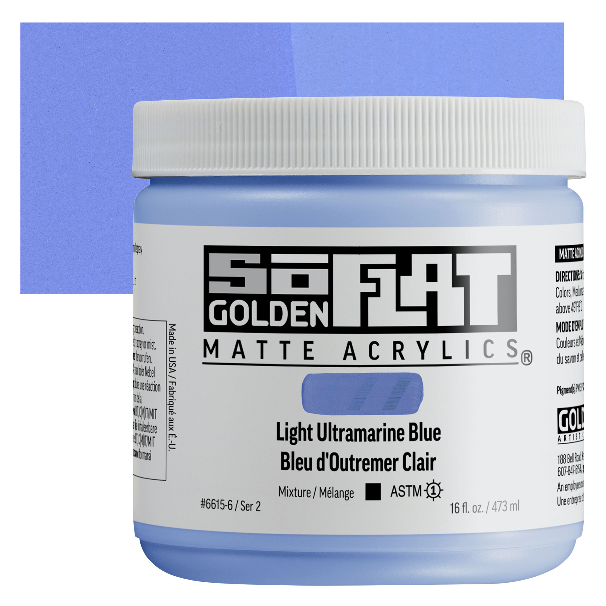 Golden SoFlat Matte Acrylic Paint - Zing, Set of 6, 59 ml, Jar 