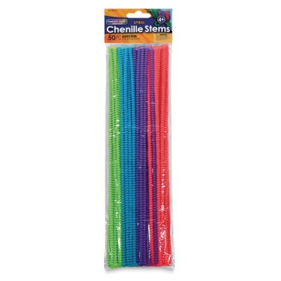 Creativity Street Spiral Chenille Stems - Front of package
