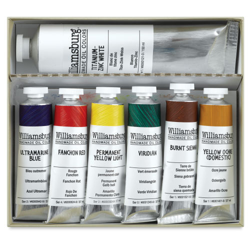Williamsburg Handmade Oil Paints - Basic Painting Set, Set of 7 colors, 37  ml tubes