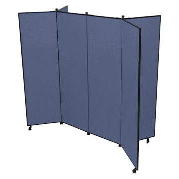 Open in modal - Screenflex Mobile Display - 5 ft 9", Bright Blue, 6 Panel