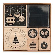 Rico Design Paper Poetry Stamp Set - Set of 6, Modern Christmas 