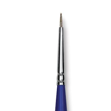 Open in modal - Blick Scholastic Ox Hair Brush - Round, Long Handle, Size 2/0 close up