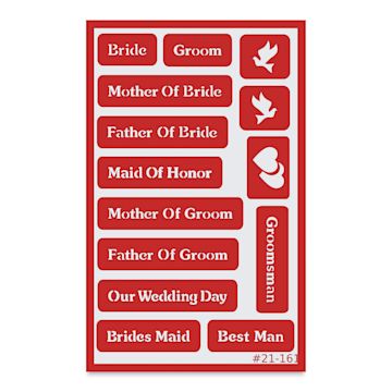 Open in modal - Armour Over ‘N’ Over Glass Etching Stencil - Wedding