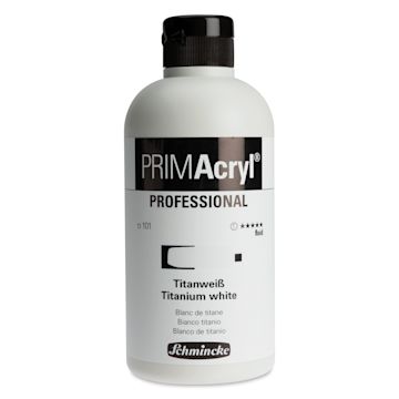 Open in modal - Schmincke Primacryl Professional Fluid Acrylic - Titanium White, 500 ml bottle