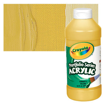 Crayola Portfolio Series Acrylics - Turner Yellow, 16 oz bottle