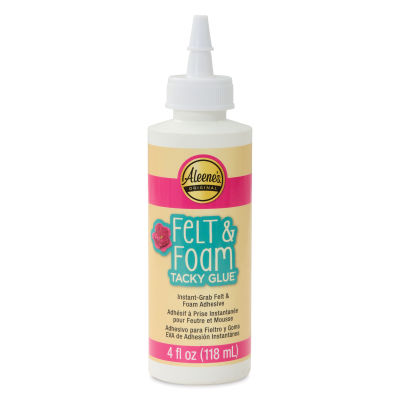 Aleene's Felt and Foam Tacky Glue - 4 oz, front of the squeeze bottle