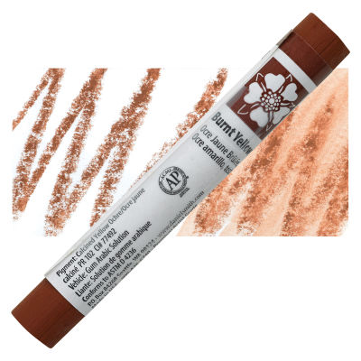 Daniel Smith Watercolor Stick - Burnt Yellow Ochre (swatch and stick)