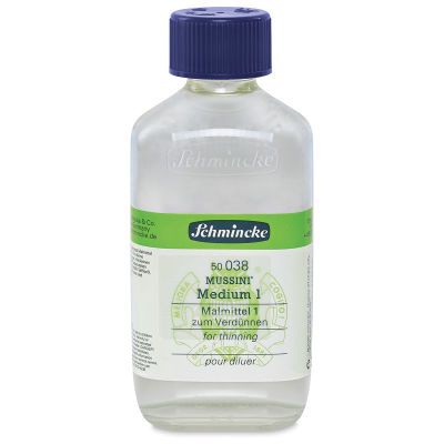 Schmincke Mussini Oil Mediums - Front view of 200 ml Medium 1 bottle