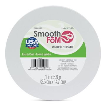 Open in modal - FloraCraft SmoothFoM Foam - Disk, 6" × 1" front of packaging