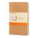 Moleskine Cahier Journals - 5-1/2" x 3-1/2", Ruled, Kraft, Pkg of 3
