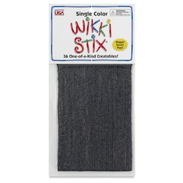 Open in modal - Wikki Stix - Pkg of 36, Black, 6" - front of packaging