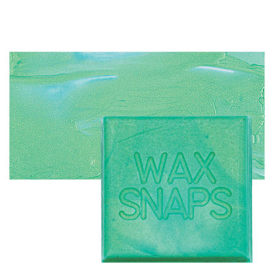 Enkaustikos Wax Snaps Encaustic Paints - Opal Calypso Green, 40 ml cake