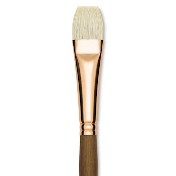 Open in modal - Princeton Best Natural Bristle Brush - Bright, Long Handle, Size 10 close up