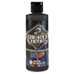 Createx Wicked Colors Airbrush Color - 4 oz, Opaque Jet Black