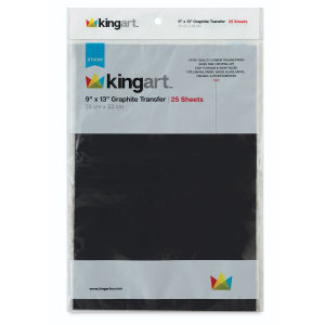 Kingart Graphite Transfer Paper - 25 Sheets, 9'' x 13'' (Outside of Packaging)